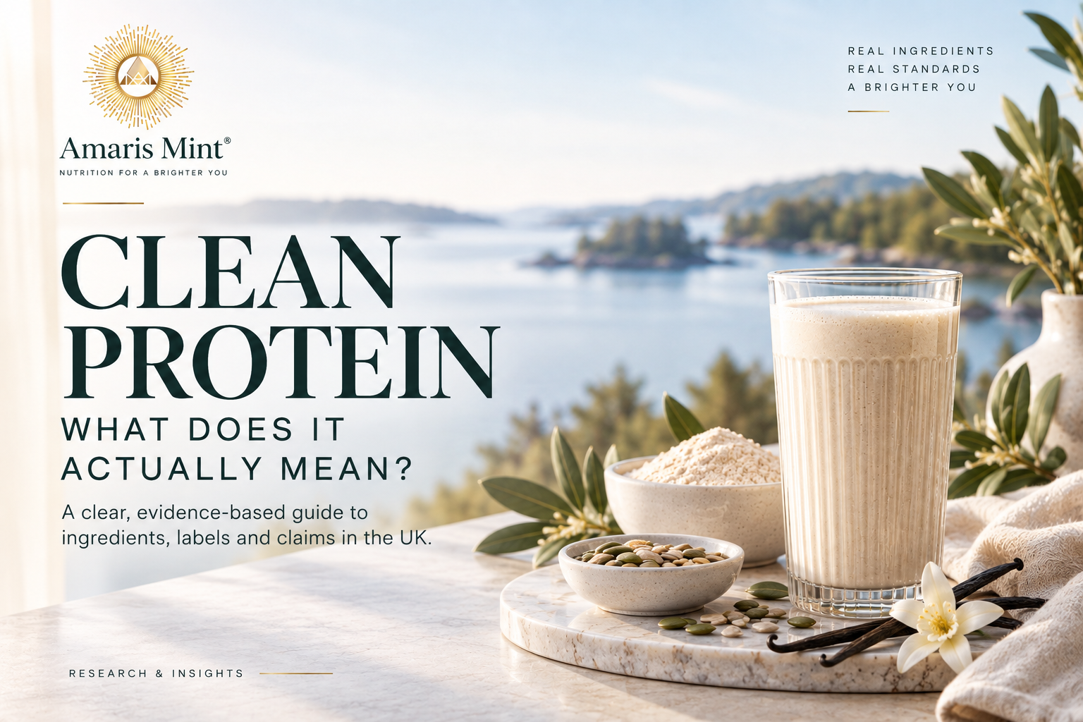 Clean Protein: What Does It Actually Mean? An Amaris Mint guide to ingredients, labels and claims in the UK.