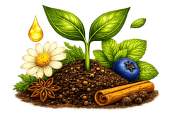 Natural botanicals, blueberry, cinnamon, and plant nutrients for premium daily nutrition